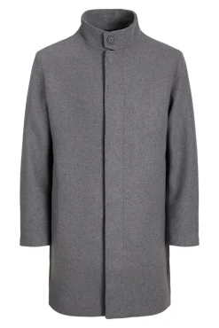 Jack & Jones Sobretudos-Sobretudo de gola alta Cinzento