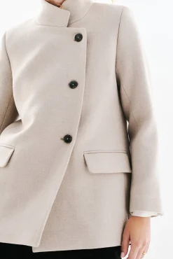 Caroll Sobretudos|Casacos-Sobretudo de lã Cinzento