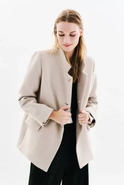 Caroll Sobretudos|Casacos-Sobretudo de lã Cinzento