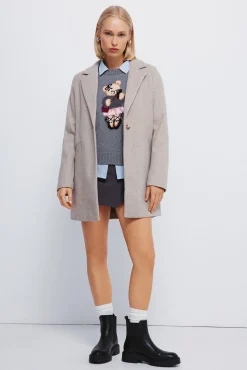 Springfield Casacos-Sobretudo de lapela de toque suave cru