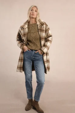 Molly Bracken Sobretudos|Casacos-Sobretudo de manga comprida com gola de lapela Tostado