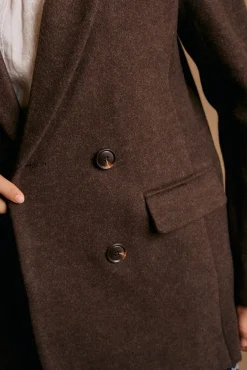 Polín Et Moi Sobretudos|Casacos-Sobretudo de pano Amaia Castanho