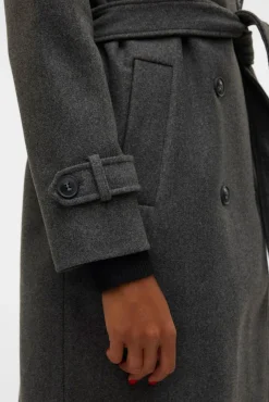 Vero Moda Sobretudos|Casacos-Sobretudo de pano de manga manga Cinzento