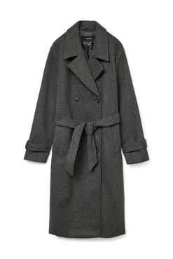 Vero Moda Sobretudos|Casacos-Sobretudo de pano de manga manga Cinzento