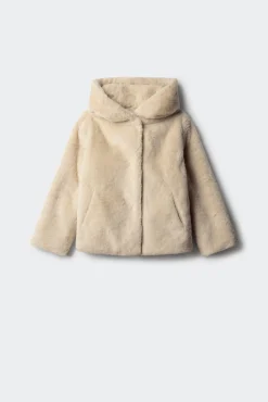 Springfield Kids Sobretudo-sobretudo de pele de menina castanho