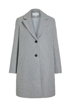 Vila Sobretudos|Casacos-Sobretudo de tecido com lapelas Cinzento