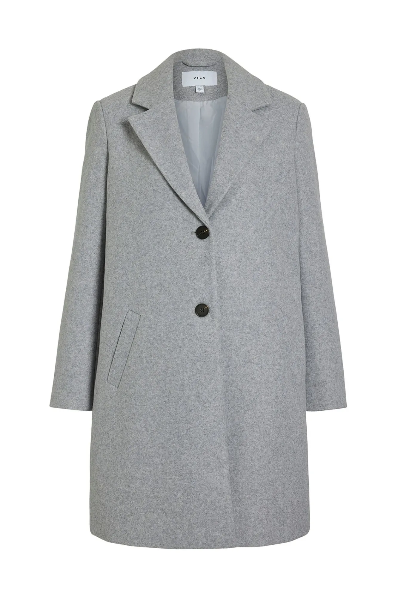 Vila Sobretudos|Casacos-Sobretudo de tecido com lapelas Cinzento