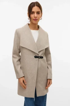 Vero Moda Sobretudos|Casacos-sobretudo de tecido midi Tostado