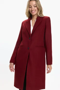 Vero Moda Sobretudos|Casacos-Sobretudo de tecido midi feminino Vermelho