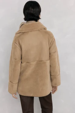 Pedro del Hierro Casacos-Sobretudo de texturas combinadas Beige