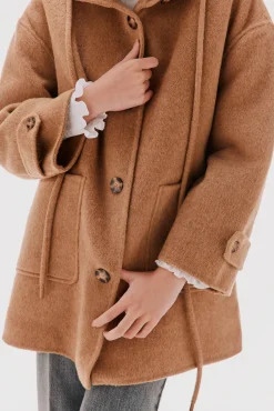 TFP by Tamara Falcó Casacos-Sobretudo dupla face com capuz Marrom