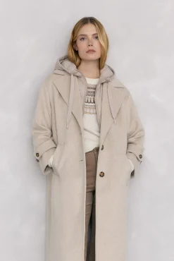 Pedro del Hierro Casacos-Sobretudo e colete interno Beige