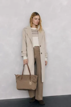Pedro del Hierro Casacos-Sobretudo e colete interno Beige