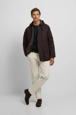 Silbon Sobretudos-Sobretudo encerado clássico Castanho