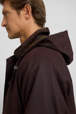 Silbon Sobretudos-Sobretudo encerado clássico Castanho