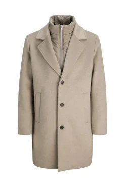 Jack & Jones Sobretudos-Sobretudo longo com fecho combinado Cinzento