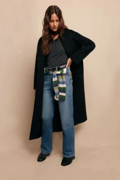 Slowlove Casacos-Sobretudo longo com gola xale Preto