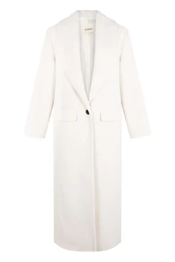 Slowlove Casacos-Sobretudo longo com gola xale Ecru