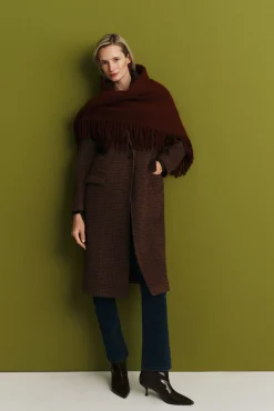 Cortefiel Casacos-Sobretudo longo com gola de lapela Granada