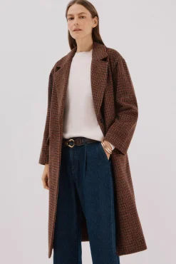 Cortefiel Casacos-Sobretudo longo com gola de lapela Granada