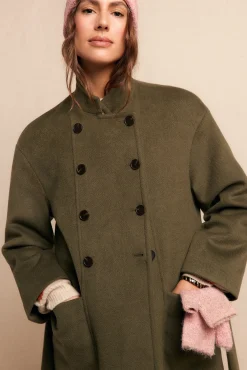Slowlove Casacos-Sobretudo longo trespassado Verde