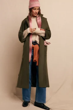 Slowlove Casacos-Sobretudo longo trespassado Verde