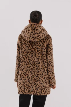 Cortefiel Casacos-Sobretudo reversível com efeito dupla face Castanho