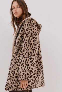 Cortefiel Casacos-Sobretudo reversível com efeito dupla face Ecru