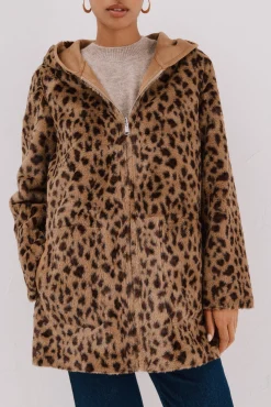 Cortefiel Casacos-Sobretudo reversível com efeito dupla face Tostado