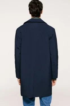 Selected Sobretudos-Sobretudo técnica impermeável com colete removível Azul