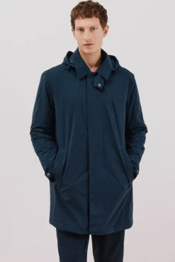 Cortefiel Sobretudos-Sobretudo técnico Azul