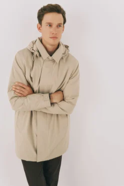 Cortefiel Sobretudos-Sobretudo técnico Tostado