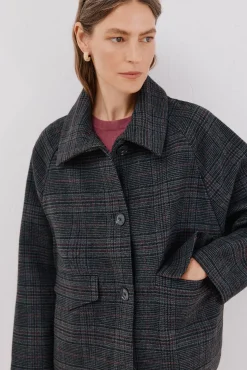 Cortefiel Casacos-Sobretudo tecido curto Cinzento