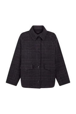 Cortefiel Casacos-Sobretudo tecido curto Cinzento