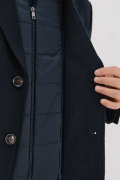 Cortefiel Sobretudos-Sobretudo vistas removíveis Azul