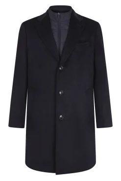 Cortefiel Sobretudos-Sobretudo vistas removíveis Azul