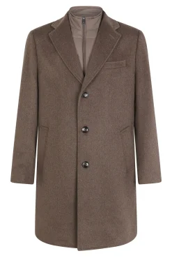 Cortefiel Sobretudos-Sobretudo vistas removíveis Castanho