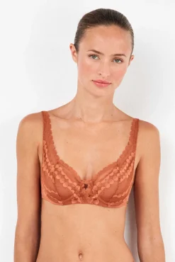 Gisela Roupa Interior-Soutien balconette sem enchimento estampado