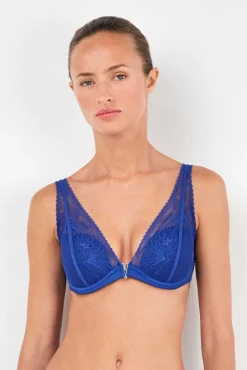 Gisela Roupa Interior-Soutien bralette de renda Klein azul