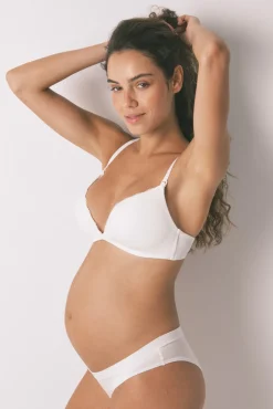 Women'secret Roupa Interior|Maternidade-Soutien branco canelado CHARMING para maternity bege
