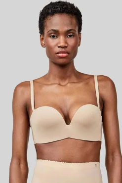 Gisela Roupa Interior-Soutien com decote extremo removível cru