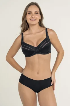Leonisa Roupa Interior-Soutien de boa cobertura ideal para seios grandes Suporte NATURAL preto