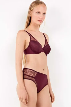 Gisela Roupa Interior-Soutien de capacidade com renda bordada estampado