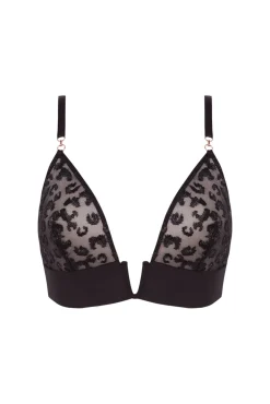 Women'secret Roupa Interior-Soutien de tule bordado metálico preto