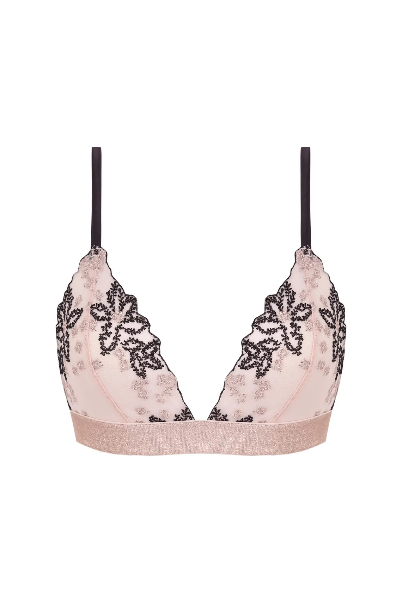 Women'secret Roupa Interior-Soutien de tule bordado NATURAL preto