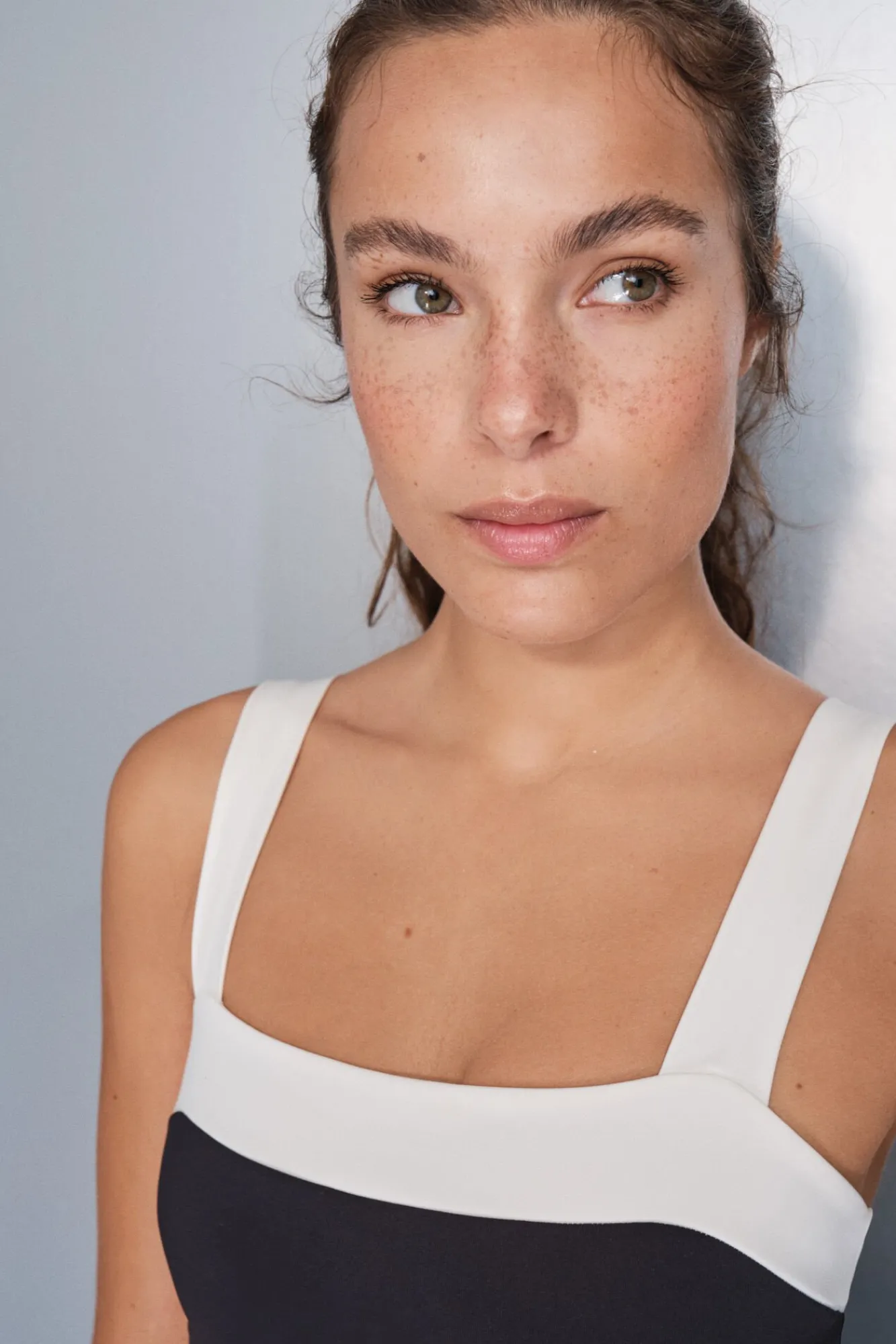 Dash and Stars Roupa Interior-Soutien desportivo bandeau 4D Stretch em e branco preto