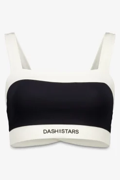 Dash and Stars Roupa Interior-Soutien desportivo bandeau 4D Stretch em e branco preto