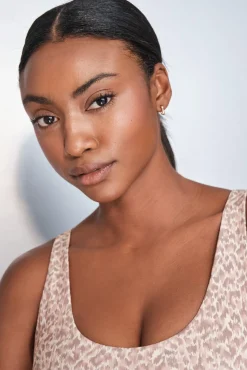 Dash and Stars Roupa Interior-Soutien desportivo com estampa animal 4D STRETCH na cor branca beige