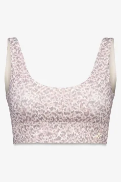 Dash and Stars Roupa Interior-Soutien desportivo com estampa animal 4D STRETCH na cor branca beige