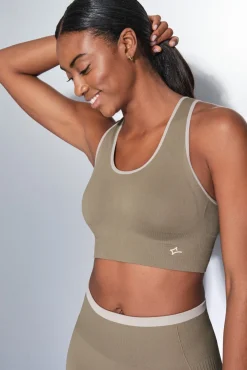 Dash and Stars Roupa Interior-Soutien desportivo cáqui CONFORTO SEM COSTURAS verde